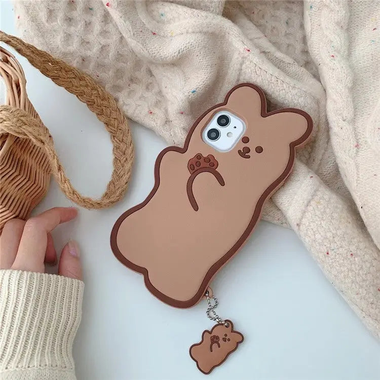 Eating Cookies Bear With Pendant iPhone Case W115 - iphone 