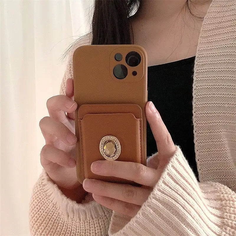 Embellished Card Holder Phone Case - Samsung-2