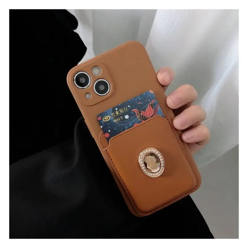Embellished Card Holder Phone Case - Samsung-12