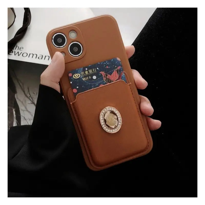 Embellished Card Holder Phone Case - Samsung-14