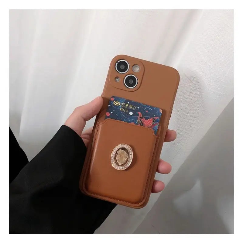 Embellished Card Holder Phone Case - Samsung-11