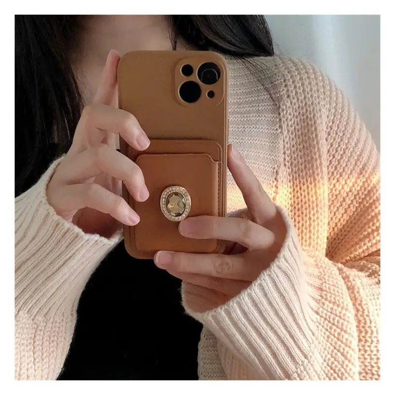 Embellished Card Holder Phone Case - Samsung-9