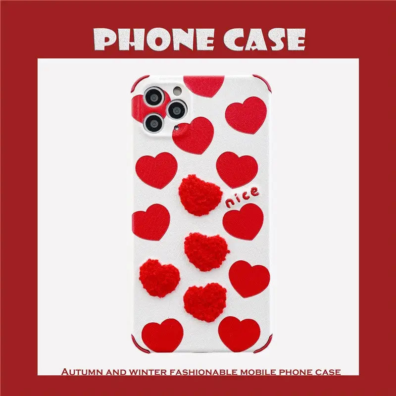 Embroidery Nice Hearts iPhone Case BP178 - iphone case