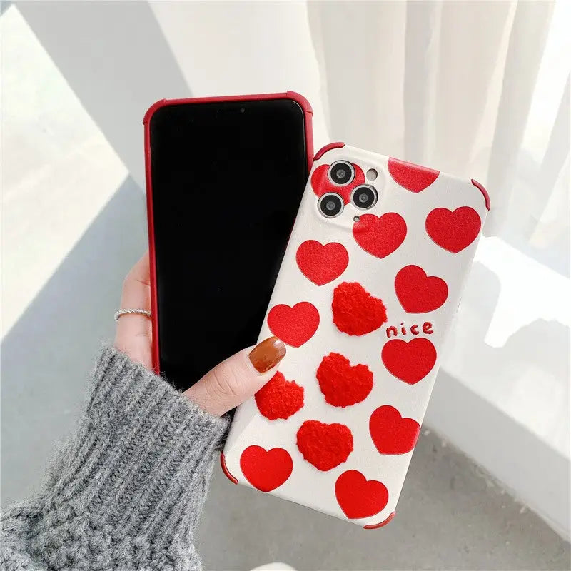 Embroidery Nice Hearts iPhone Case BP178 - iphone case