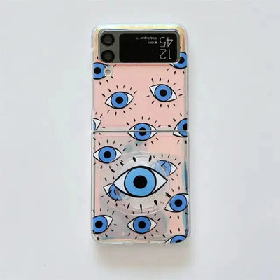 Eyes Cartoon Phone Case for Samsung Galaxy Z Flip 3 - blue 