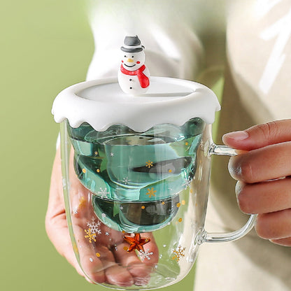 Christmas Glass Water Cup MK Kawaii Store