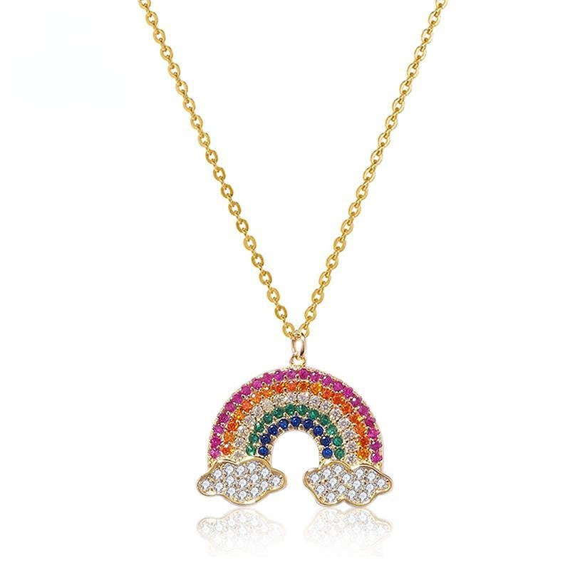 Rainbow Heart Collection Necklace LIN119 Wonderland Case
