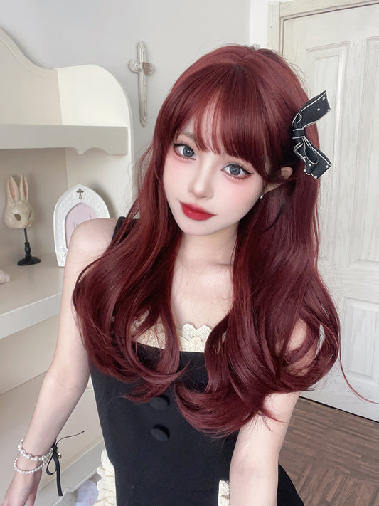 Casual Series Dark Cherry Red Wig ON959 MK19235 Wonderland Case