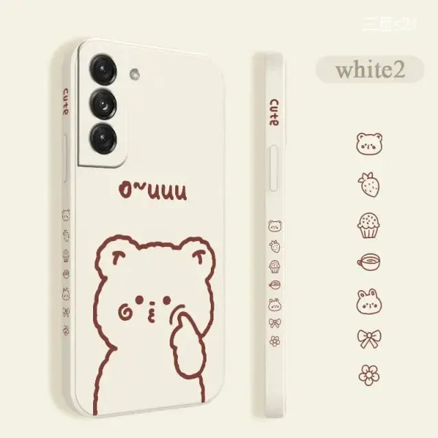 Face Flower Bear Phone Case For Samsung Galaxy Case W271 - 