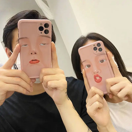 Face Print Phone Case - iPhone 11 Pro Max / 11 Pro / 11 / XS Max / XS / XR / X / 8 / 8 Plus / 7 / 7 Plus / 6s / 6s Plus-1