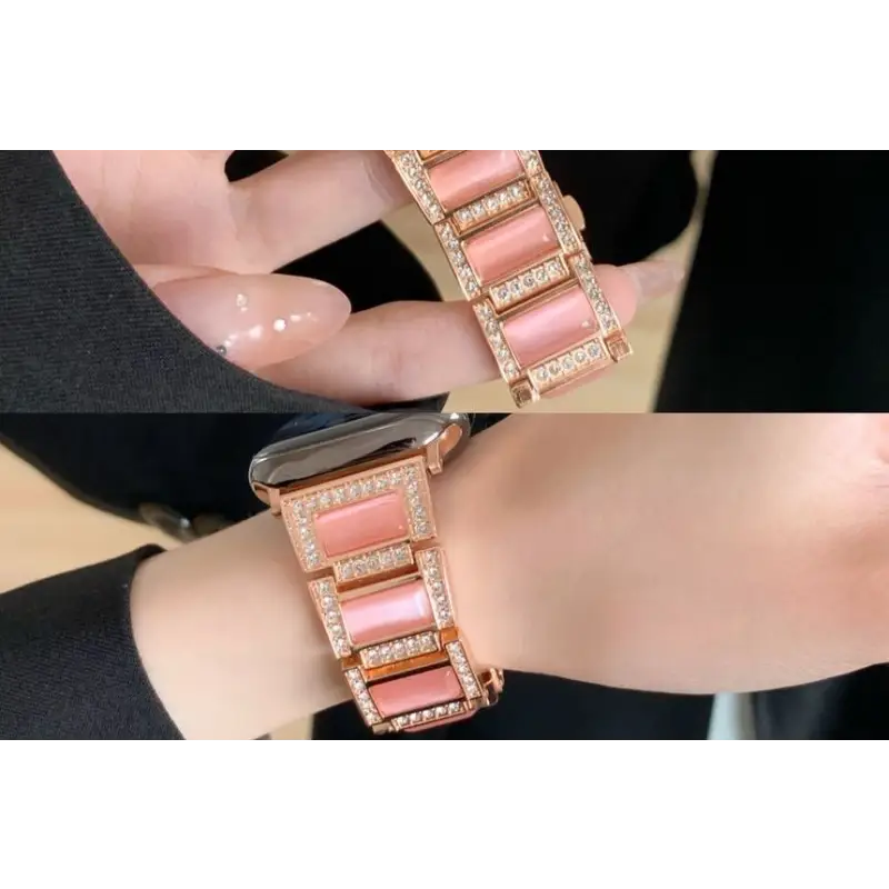 Faux Cat Eye Stone Rhinestone Apple Watch Band (various 