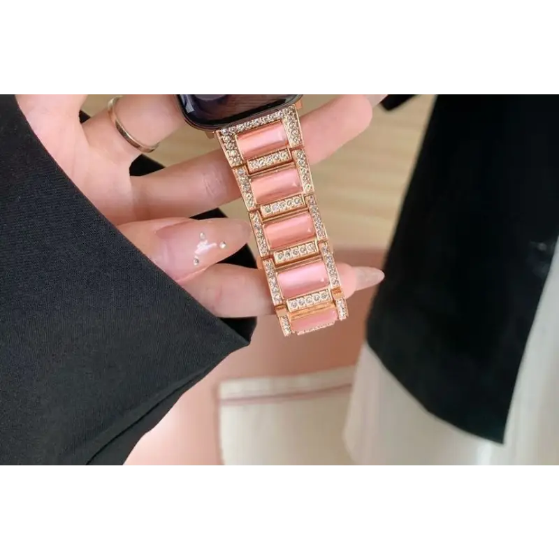 Faux Cat Eye Stone Rhinestone Apple Watch Band (various 