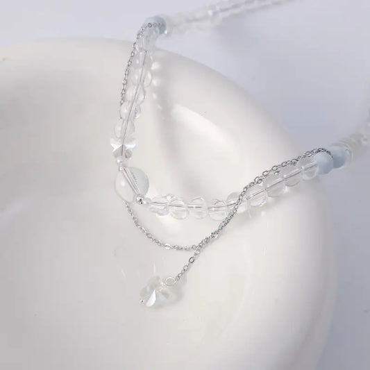 Faux Crystal Layered Choker TY79 - Silver / One Size - Neck 