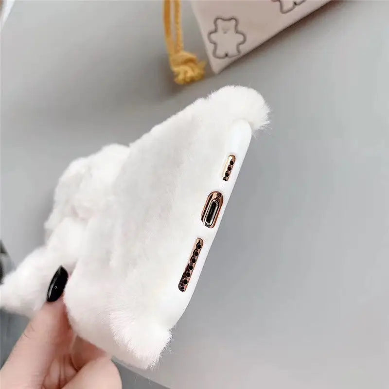 Faux Fur Cat Phone Case - iPhone 7 / 7 Plus / 8 / 8 Plus / X / XS / XS Max / XR / 11 / 11 Pro / 11 Pro Max-4