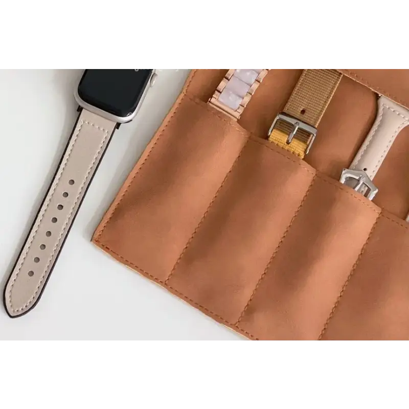 Faux Leather Apple Watch Band Storage Bag - Smart Watch 