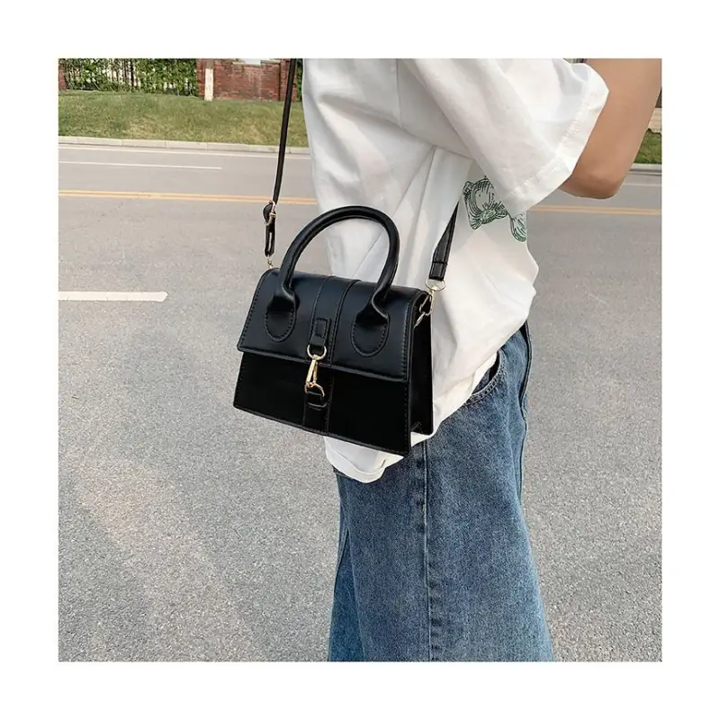 Faux Leather Flap Crossbody Bag LA26 - Messenger Bags