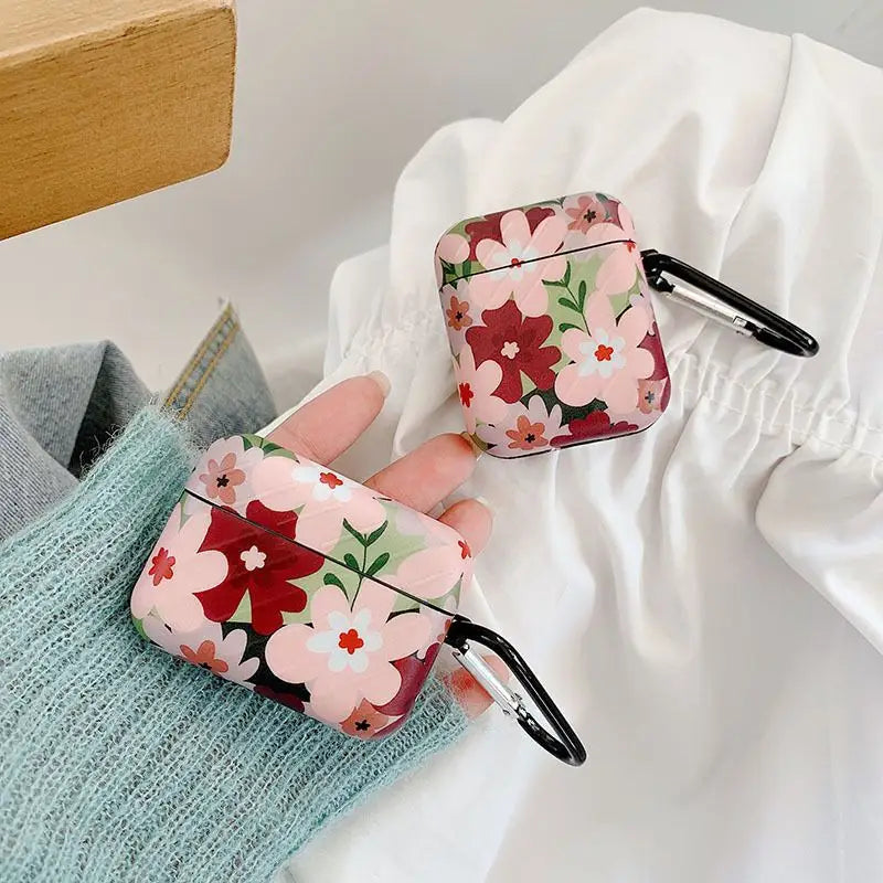 Floral Print AirPods Earphone Case Skin-2