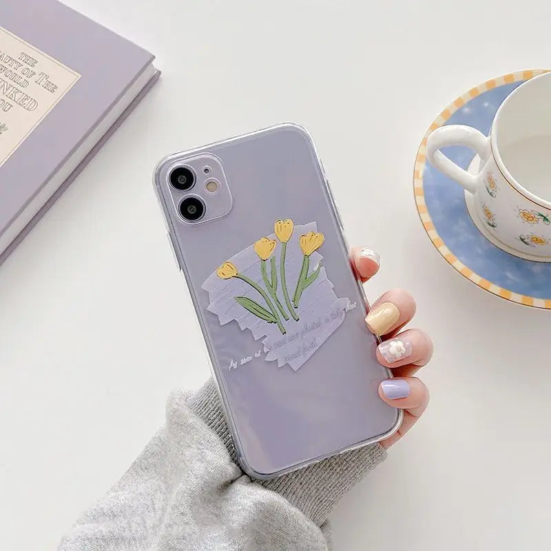 Floral Print Phone Case - iPhone 11 Pro Max / 11 Pro / 11 / 