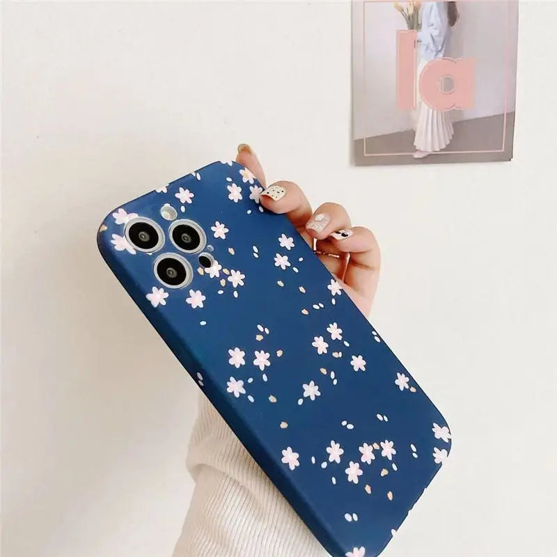 Floral Print Phone Case - iPhone 12 Pro Max / 12 Pro / 12 / 12 mini / 11 Pro Max / 11 Pro / 11 / SE / XS Max / XS / XR / X / SE 2 / 8 / 8 Plus / 7 / 7 Plus-11