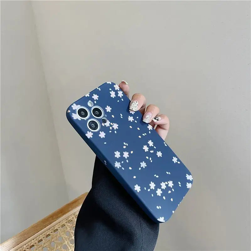 Floral Print Phone Case - iPhone 12 Pro Max / 12 Pro / 12 / 12 mini / 11 Pro Max / 11 Pro / 11 / SE / XS Max / XS / XR / X / SE 2 / 8 / 8 Plus / 7 / 7 Plus-10