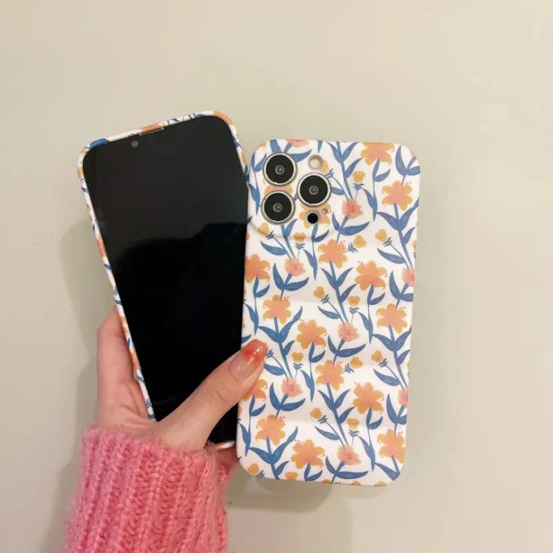 Floral Print Phone Case - iPhone 13 Pro Max / 13 Pro / 13 / 