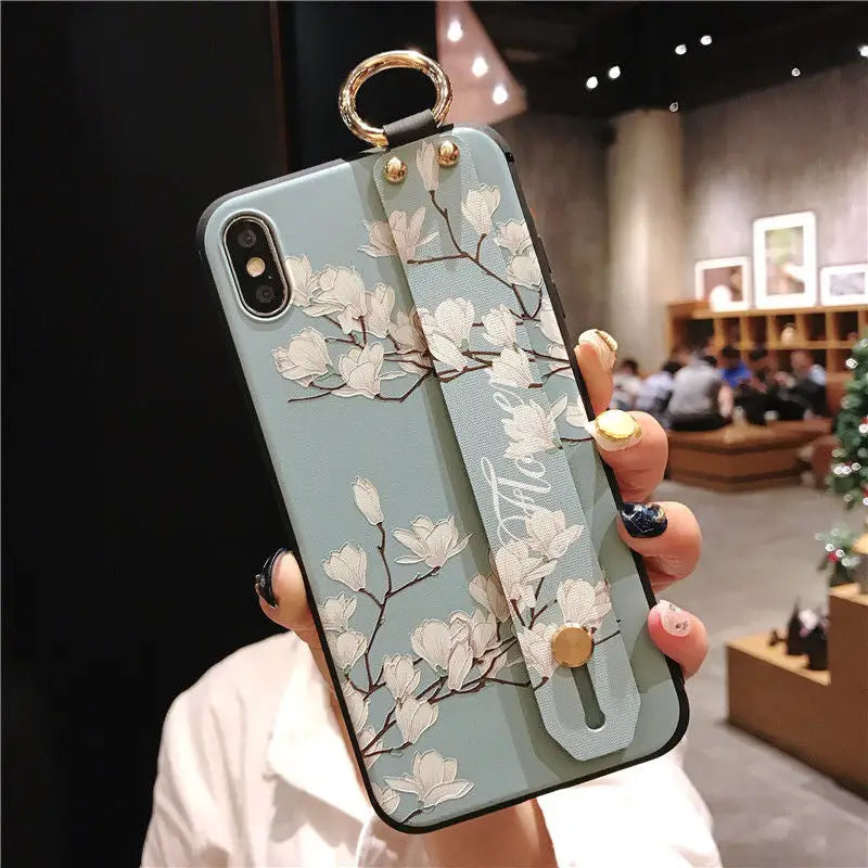 Floral Print Phone Case - iPhone 6 / 6s / 6 Plus / 6s Plus / 7 / 7 Plus / 8 / 8 Plus / X / XS / XS Max / XR / 11 / 11 Pro / 11 Pro Max-8