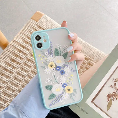 Floral Print Translucent Phone Case - iPhone 11 Pro Max / 11