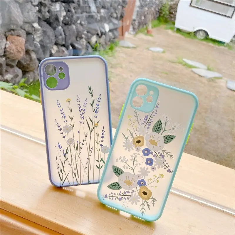Floral Print Translucent Phone Case - iPhone 11 Pro Max / 11