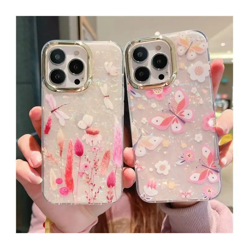 Flower Butterfly Phone Case - Iphone 7 / 7 Plus / 8 / 8 Plus