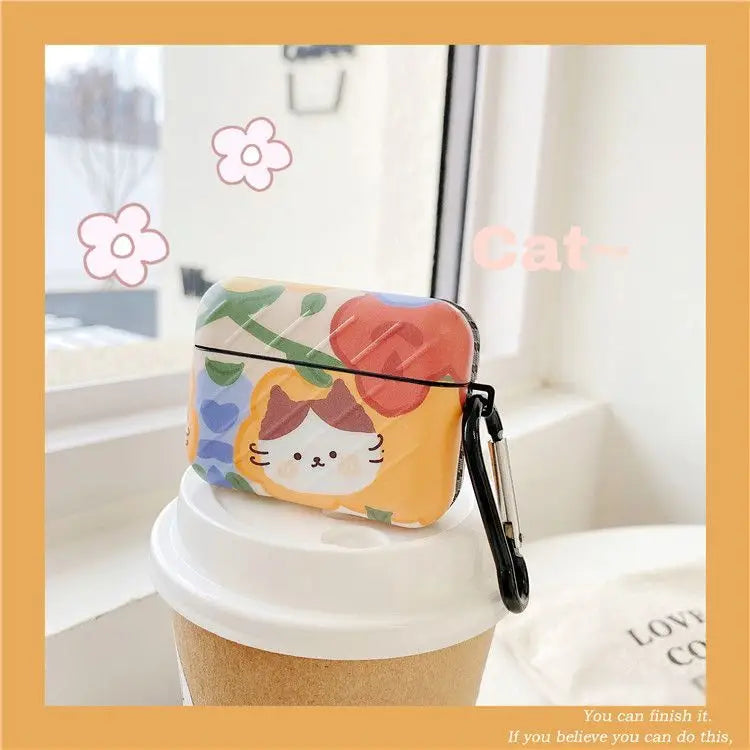 Flower Cat AirPods Earphone Case - Airpods1/2/pro CW652 - 