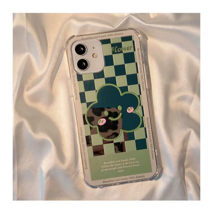 Flower Check Mirrored Phone Case - iPhone 12 Pro Max / 12 