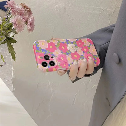 Flower Embroidered Phone Case - iPhone 13 Pro Max / 13 Pro /