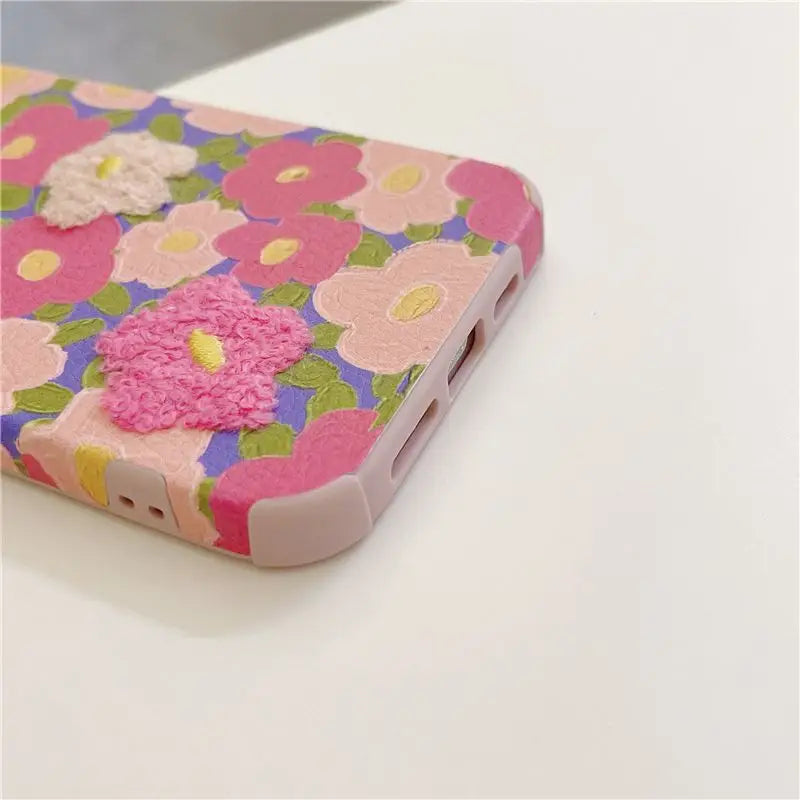 Flower Embroidered Phone Case - iPhone 13 Pro Max / 13 Pro /