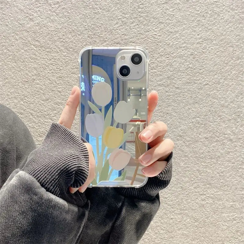 Flower Mirrored Phone Case - iPhone 13 Pro Max / 13 Pro / 13
