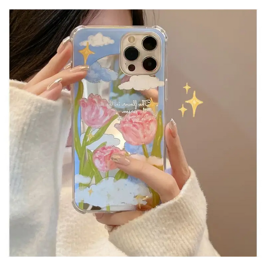 Flower Mirrored Phone Case - iPhone 13 Pro Max / 13 Pro / 13