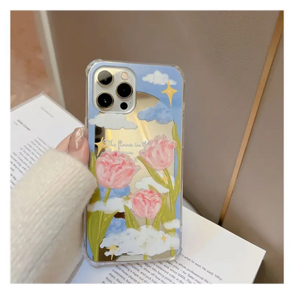 Flower Mirrored Phone Case - iPhone 13 Pro Max / 13 Pro / 13