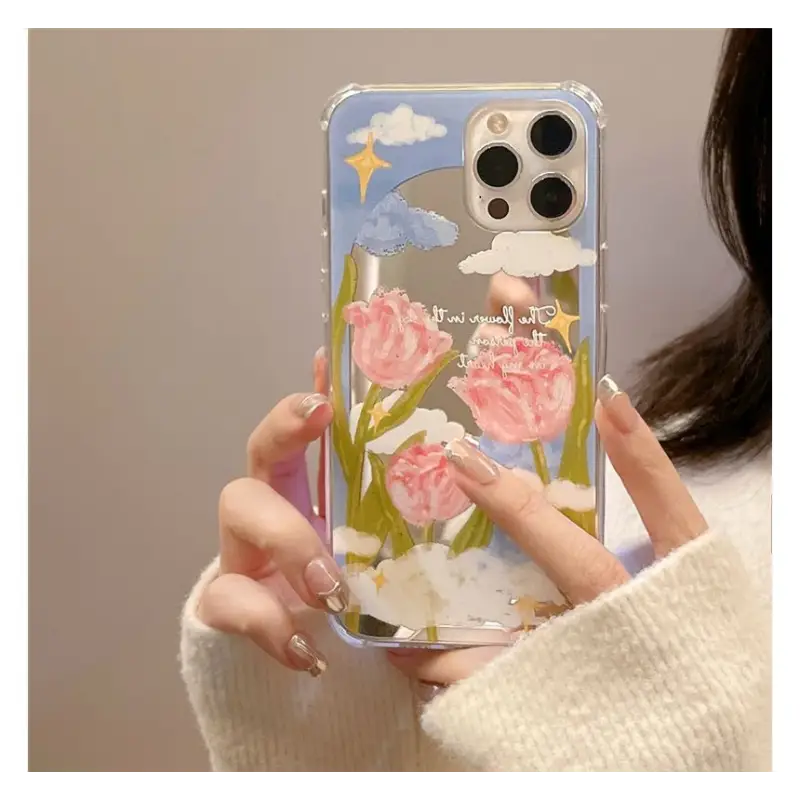 Flower Mirrored Phone Case - iPhone 13 Pro Max / 13 Pro / 13