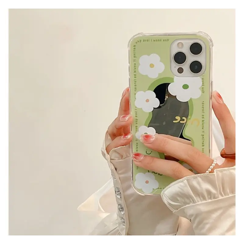 Flower Mirrored Phone Case - Iphone 7 Plus / 8 Plus / X / Xs
