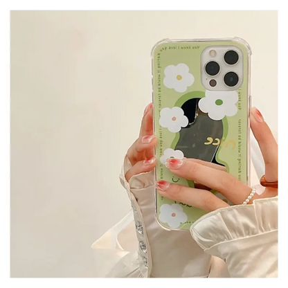Flower Mirrored Phone Case - Iphone 7 Plus / 8 Plus / X / Xs