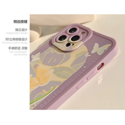 Flower Pattern Phone Case - Iphone 7 / 8 / Se, 7 Plus / 8 Plus, X / Xs, Xs Max, Xr, 11, 11 Pro, 11 Pro Max, 12 Mini, 12, 12 Pro, 12 Pro Max, 13mini, 13, 13pro, 13pro Max-6