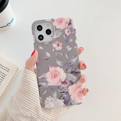 Flower Phone Case - iPhone 12 Pro Max / 12 Pro / 12 / 12 mini / 11 Pro Max / 11 Pro / 11 / SE / XS Max / XS / XR / X / SE 2 / 8 / 8 Plus / 7 / 7 Plus-15