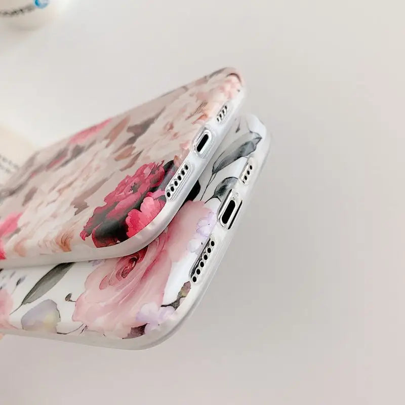 Flower Phone Case - iPhone 12 Pro Max / 12 Pro / 12 / 12 mini / 11 Pro Max / 11 Pro / 11 / SE / XS Max / XS / XR / X / SE 2 / 8 / 8 Plus / 7 / 7 Plus-12