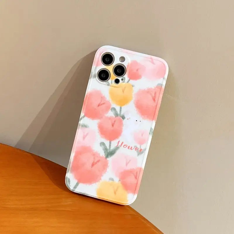 Flower Phone Case - iPhone 13 Pro Max / 13 Pro / 13 / 13 mini / 12 Pro Max / 12 Pro / 12 / 12 mini / 11 Pro Max / 11 Pro / 11 / SE / XS Max / XS / XR / X / SE 2 / 8 / 8 Plus / 7 / 7 Plus-3
