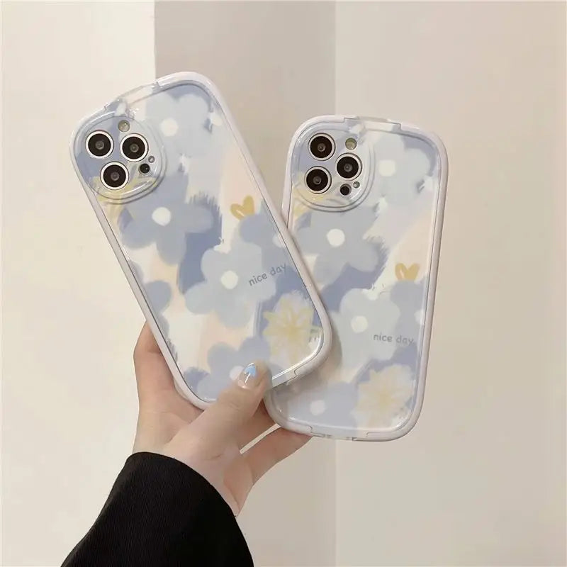 Flower Phone Case with Foldable Stand - iPhone 13 Pro Max / 