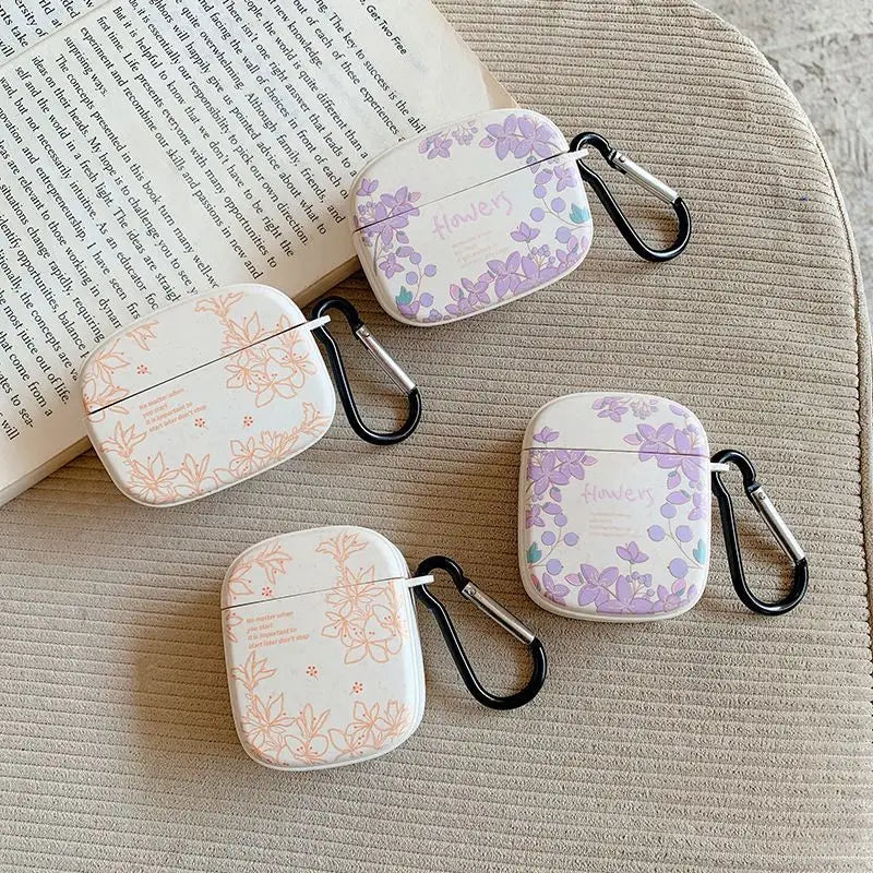 Flower Print Airpods Earphone Case Skin-1