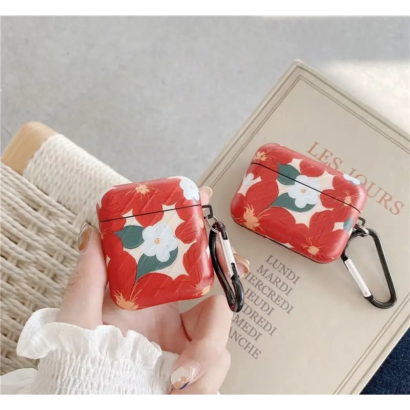 Flower Print AirPods / Pro Earphone Case Skin - Mobile Cases