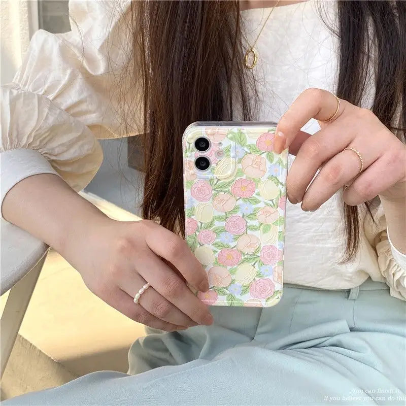 Flower Print Mobile Case - Iphone 7 / 8 /se/7plus / 8plus / 