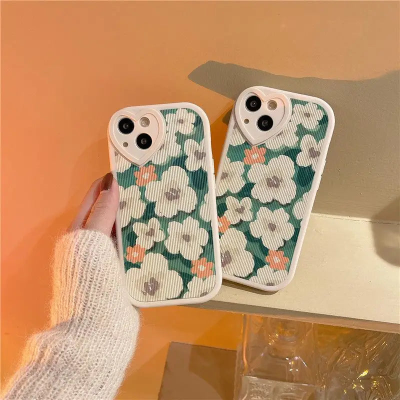 Flower Print Phone Case - iPhone 13 Pro Max / 13 Pro / 13 / 12 Pro Max / 12 Pro / 12 / 11 Pro Max / 11 Pro / 11 / XS Max / XR / XS / X / 8 Plus / 7 Plus-8