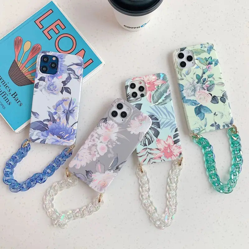 Flower Print Phone Case - iPhone 7 / 7 Plus / 8 / 8 Plus / X / XS / XS Max / XR / 11 / 11 Pro / 11 Pro Max / 12 / 12 Pro / 12 Pro Max-40