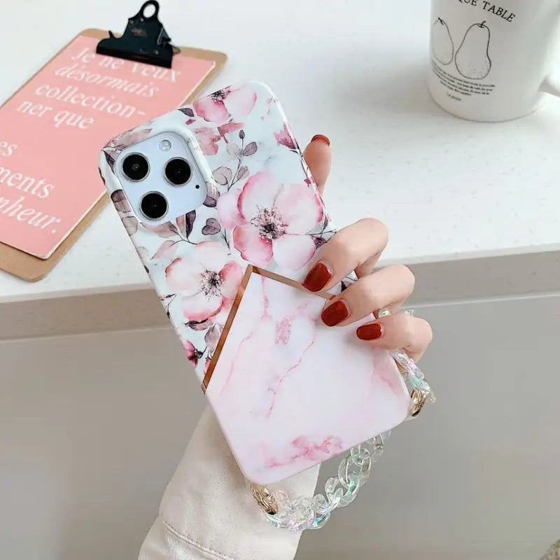 Flower Print  Phone Case - iPhone 7 / 7 Plus / 8 / 8 Plus / X / XS / XS Max / XR / 11 / 11 Pro / 11 Pro Max / 12 / 12 Pro / 12 Pro Max-9